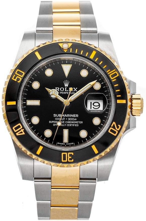 Rolex Submariner Date Black Dial Yellow Gold/Steel Mens Watch 116613LN-0001